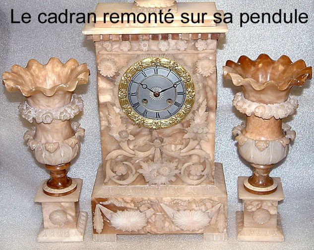 Serigraphie de cadran de pendule plaqué argent 2