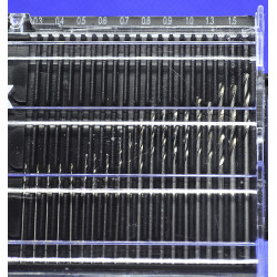 Lot de forêts HSS 0.3 à 1.6mm.