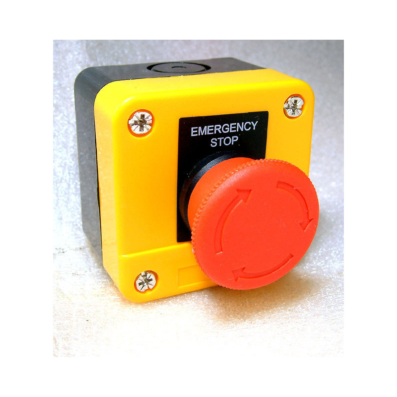 Bouton d'arrêt d'urgence.