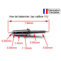 Axe de balancier pour réveils Jaz calibre 11J