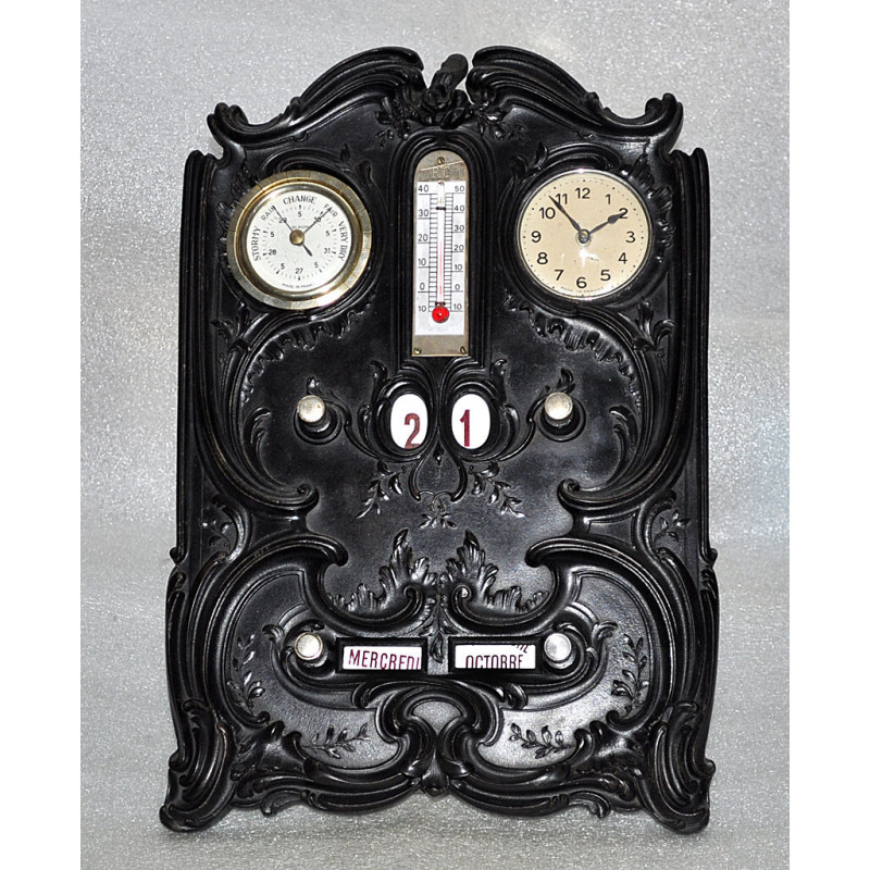 Pendule de gare en ébène