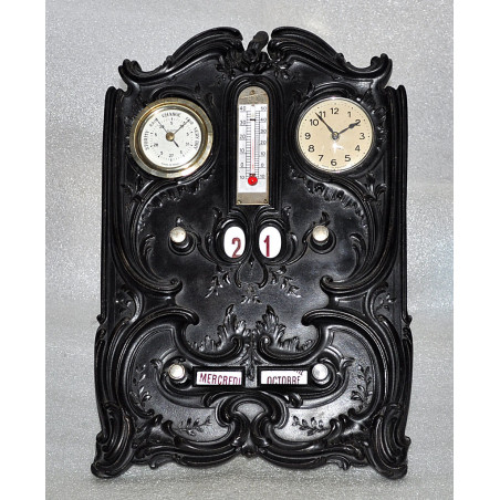 Pendule de gare en ébène