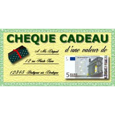 Chèque cadeau 5€