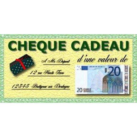 Chèque cadeau 20€