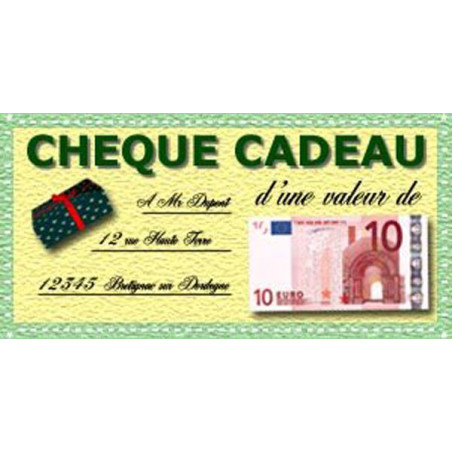 Chèque cadeau 10€
