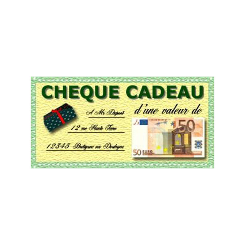 Chèque cadeau 50€
