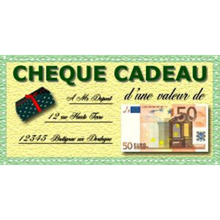 Chèque cadeau 50€