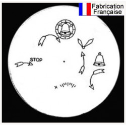 Transfert sérigraphie pour cloche de réveil Uti calibre R250P.