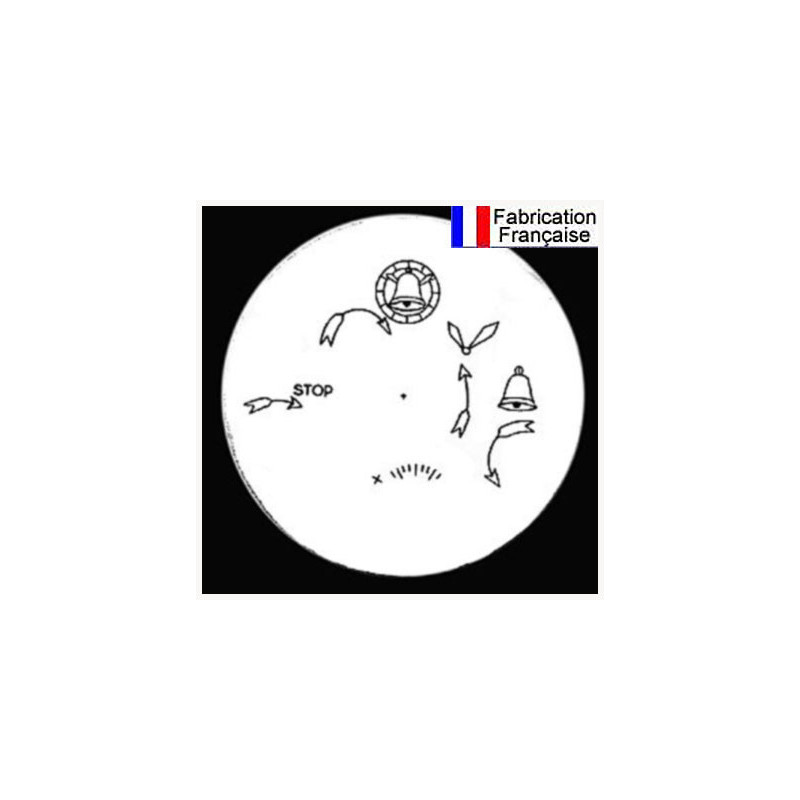 Transfert sérigraphie pour cloche de réveil Uti calibre R250P.