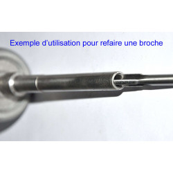 Taraud et filière pour tour horloger 8mm.