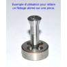 Taraud et filière pour tour horloger 8mm.