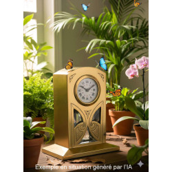 Pendule papillon en laiton