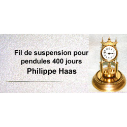 Fil de suspension en acier spécial pour pendules Philippe Haas