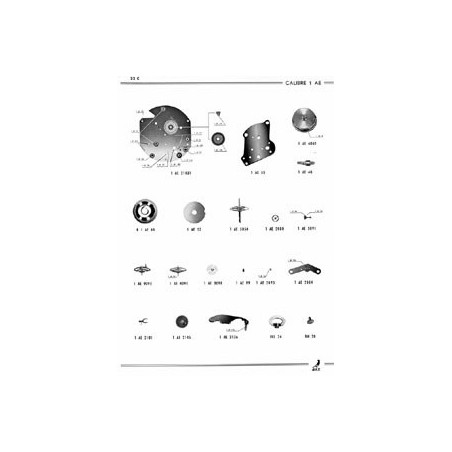 Photocopie A4 de l'éclaté du calibre AE