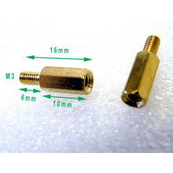 Entretoises hexagonale M3 L16
