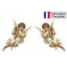 Transfert sérigraphie 2 anges pour décoration pendule.