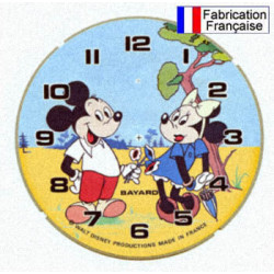 Cadran de remplacement pour réveil Bayard animé Mickey et Minnie