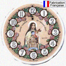 Cadran de remplacement pour réveil Bayard animé Sainte Thérèse de Lisieux