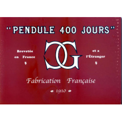 Catalogue de 1910 des pendules 400 jours Claude Grivolas
